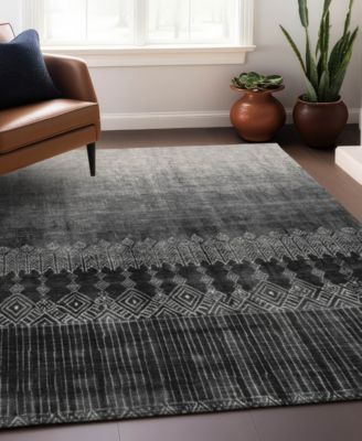 Addison Chantille Machine Washable Acn1064 Rug Collection In Black