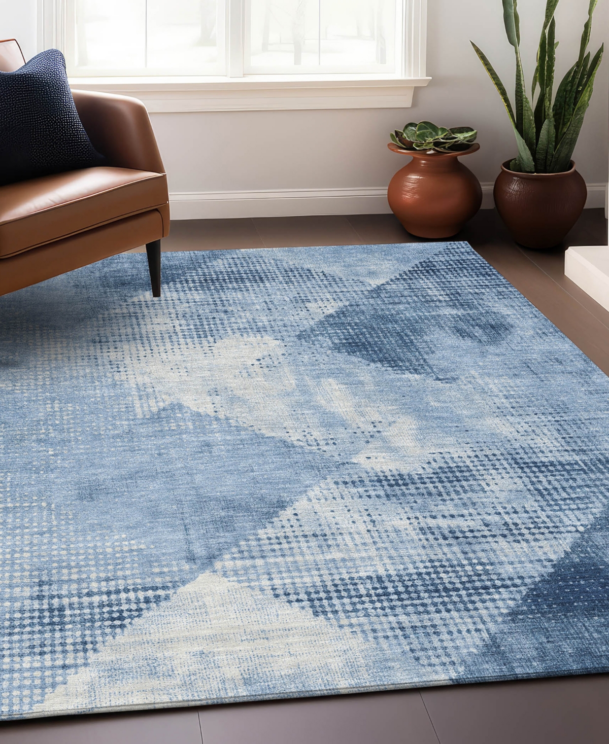 Addison Chantille Mahine Washable Acn1065 5'x7'6" Area Rug In Mist