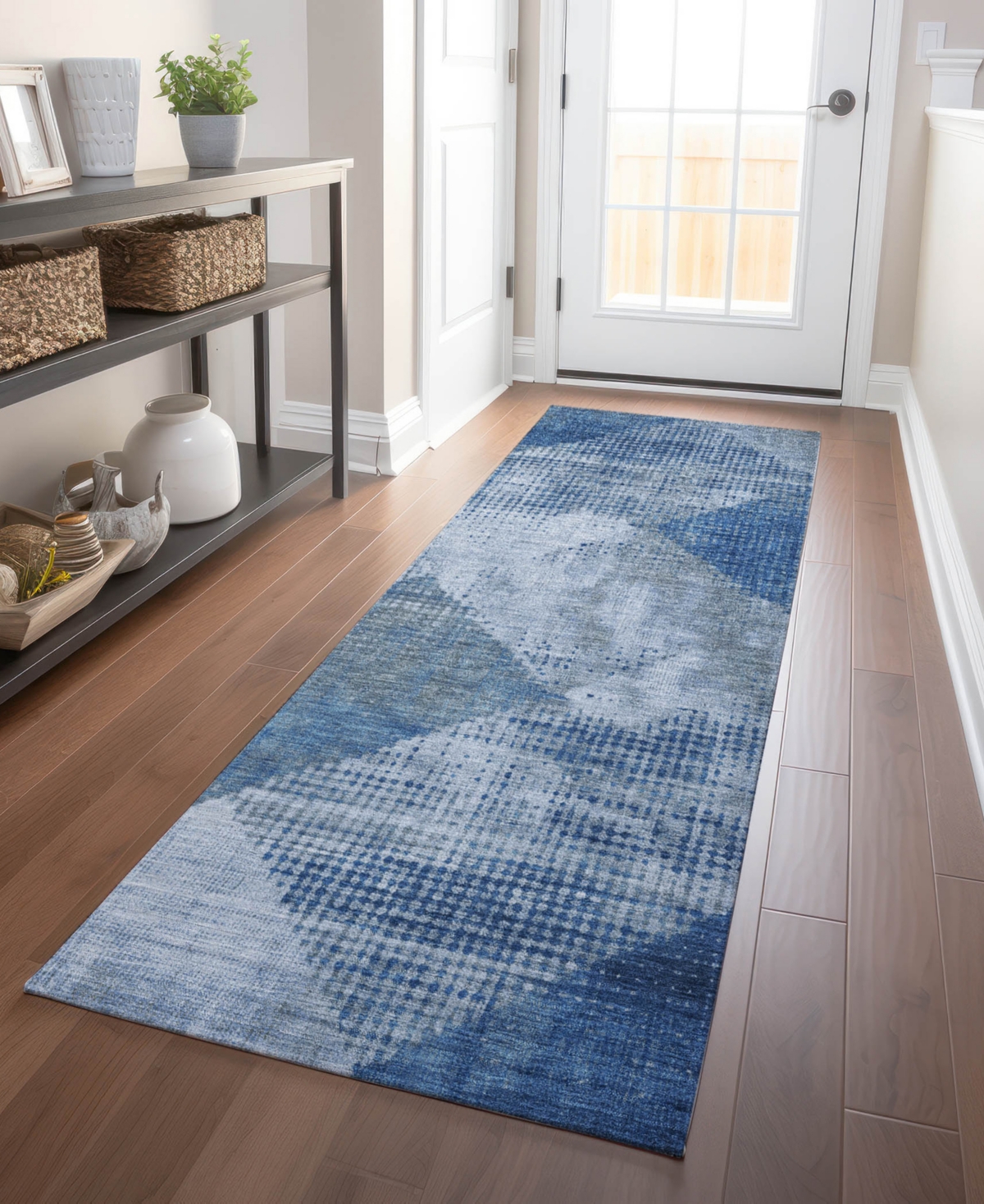 Addison Chantille Mahine Washable Acn1065 2'3"x7'6" Runner Area Rug In Blue