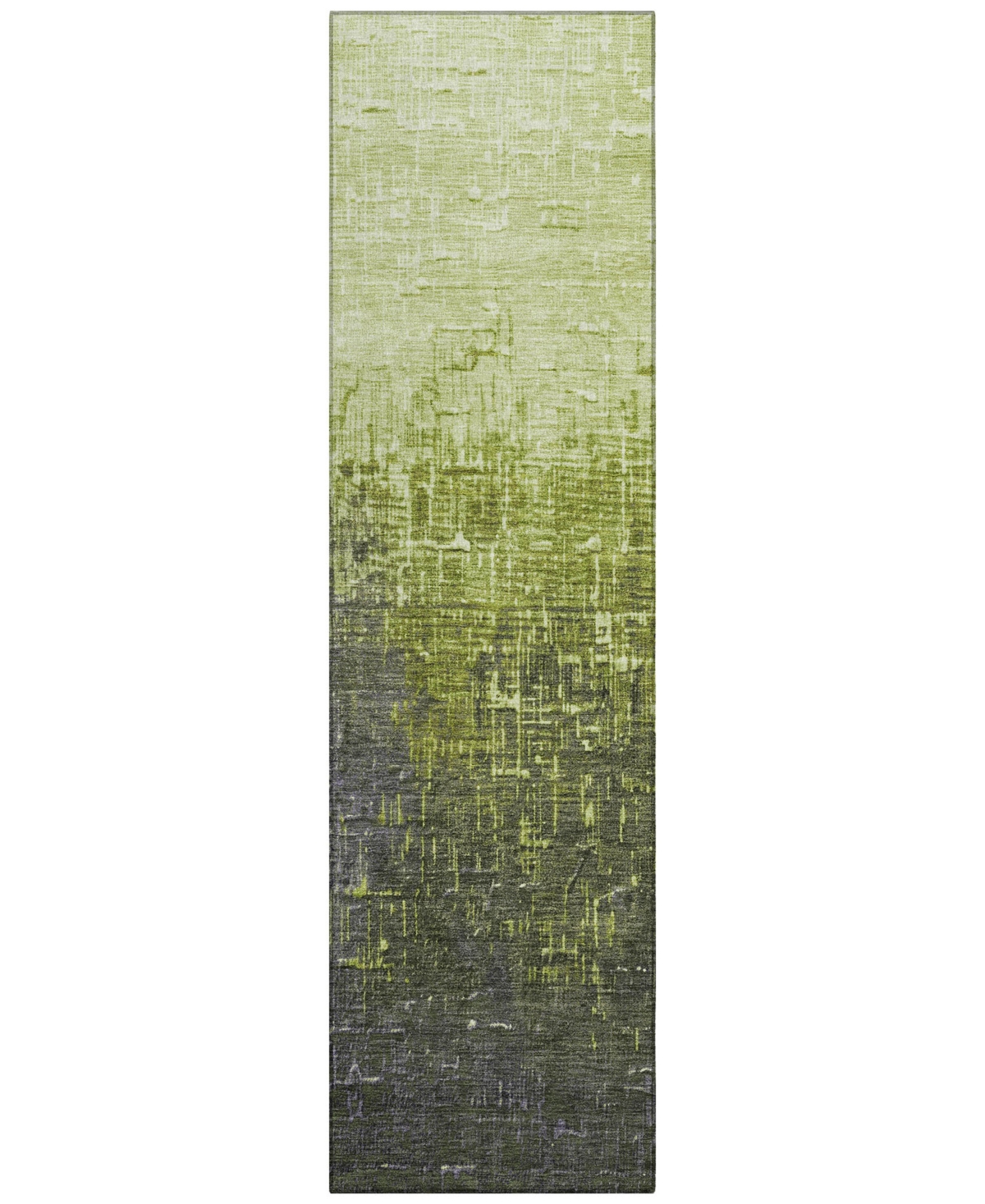 Shop Addison Chantille Machine Washable Acn1066 2'3"x7'6" Runner Area Rug In Lime