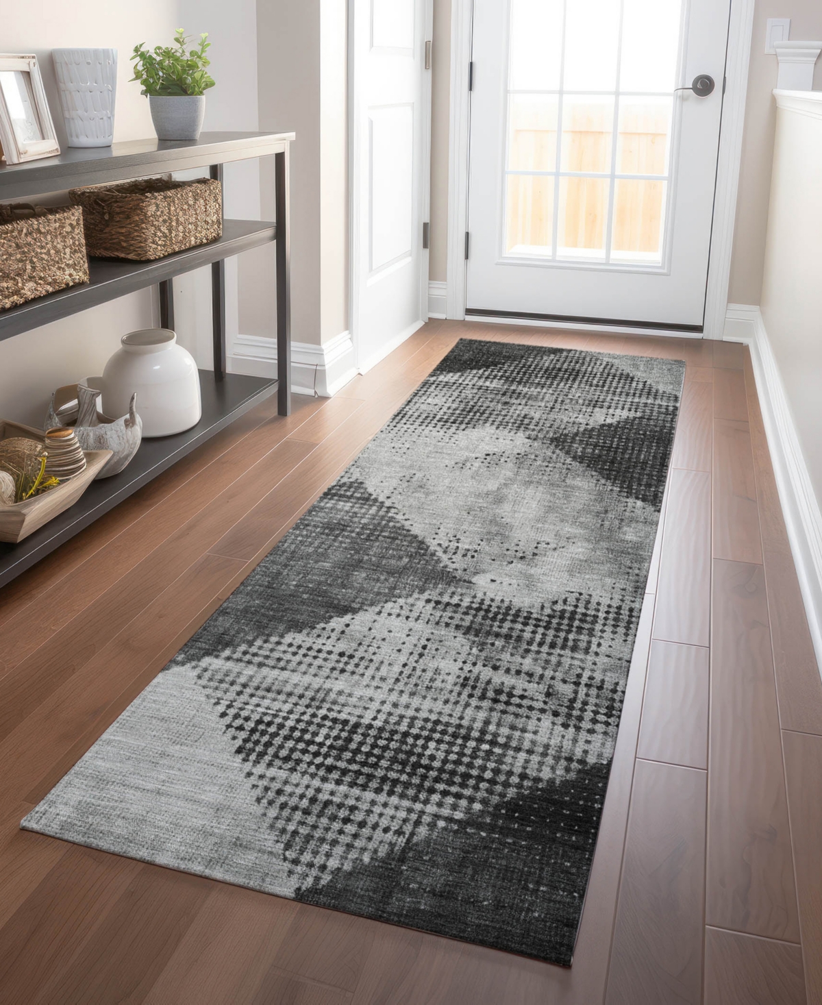Addison Chantille Mahine Washable Acn1065 2'3"x7'6" Runner Area Rug In Gray