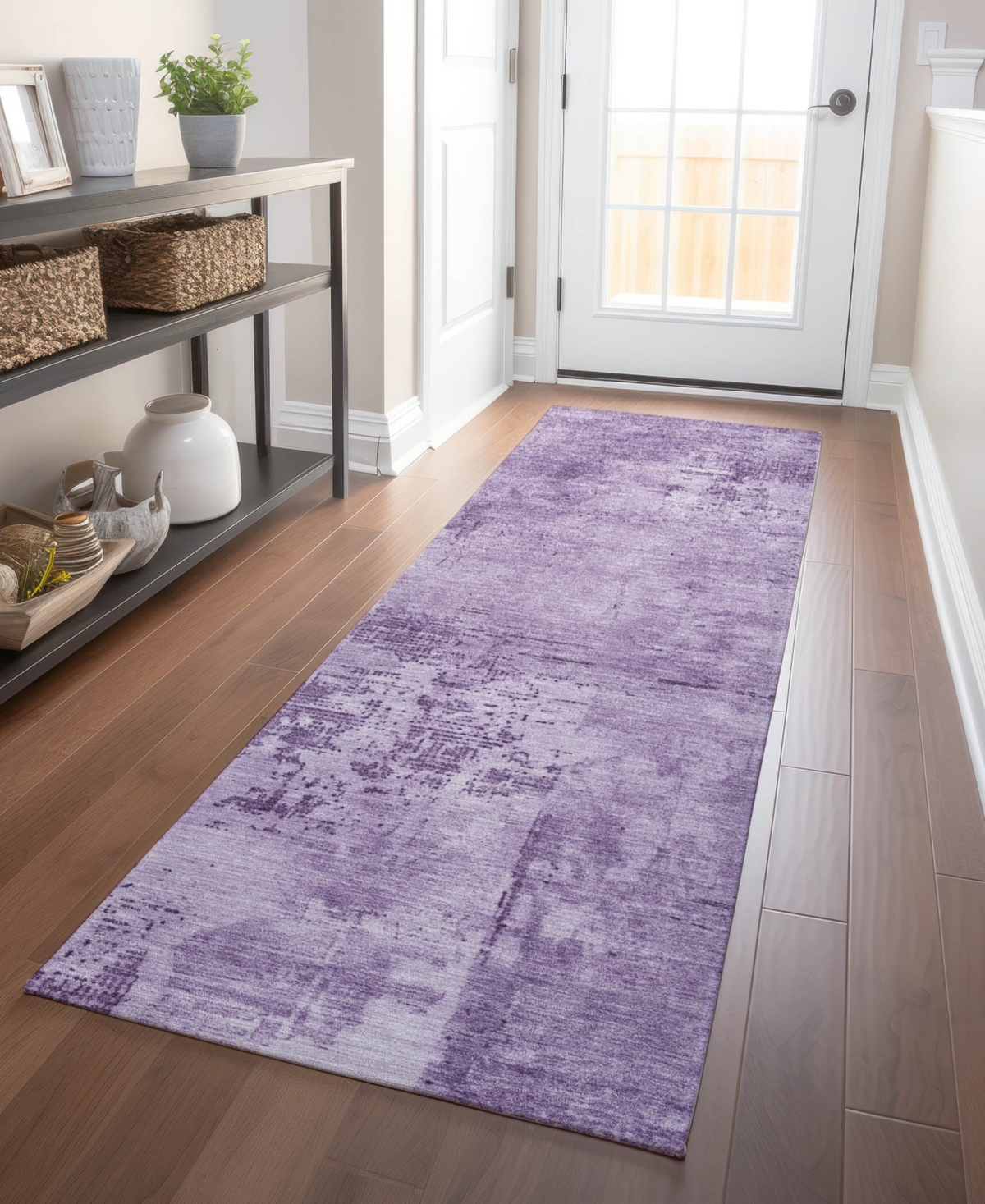 Addison Chantille Mahine Washable Acn1062 2'3"x7'6" Runner Area Rug In Lavender