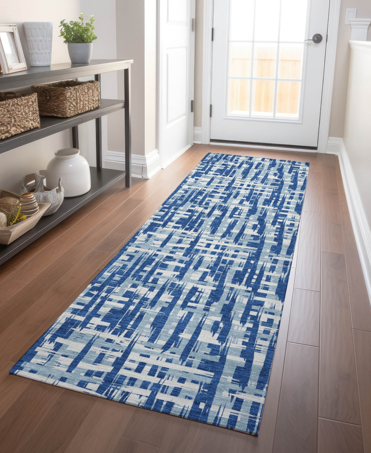 Addison Chantille Mahine Washable Acn1059 2'3"x7'6" Runner Area Rug In Blue