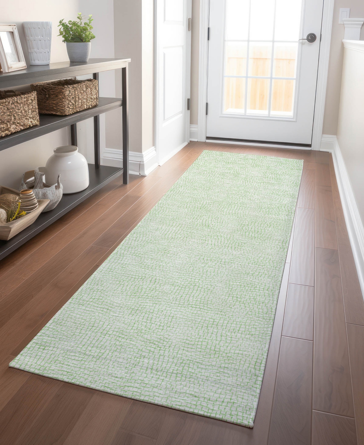 Addison Chantille Machine Washable Acn1058 2'3"x7'6" Runner Area Rug In Mint