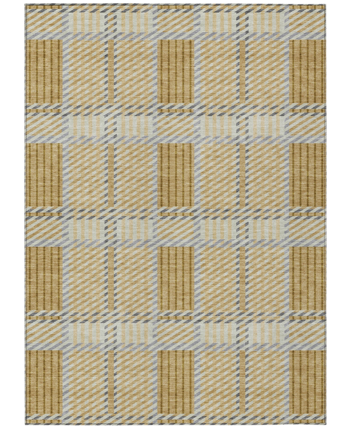 Addison Chantille Mahine Washable Acn1000 5'x7'6" Area Rug In Gold