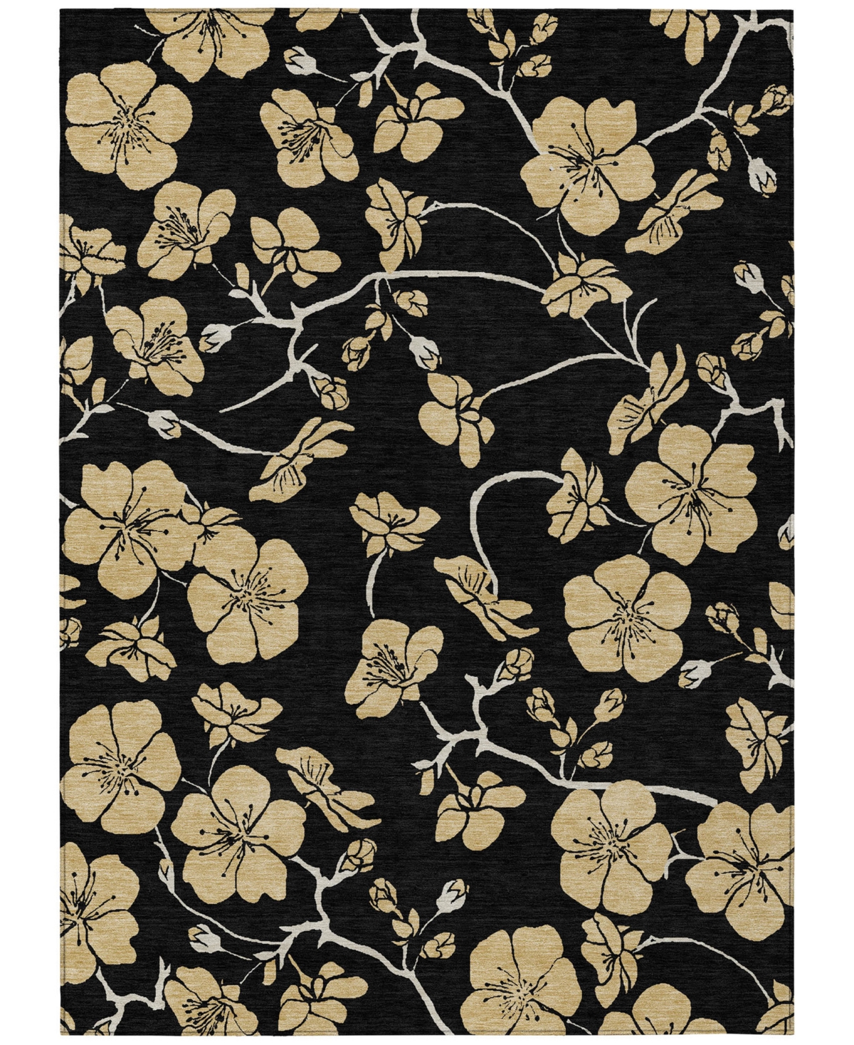 Addison Chantille Mahine Washable Acn1034 5'x7'6" Area Rug In Black