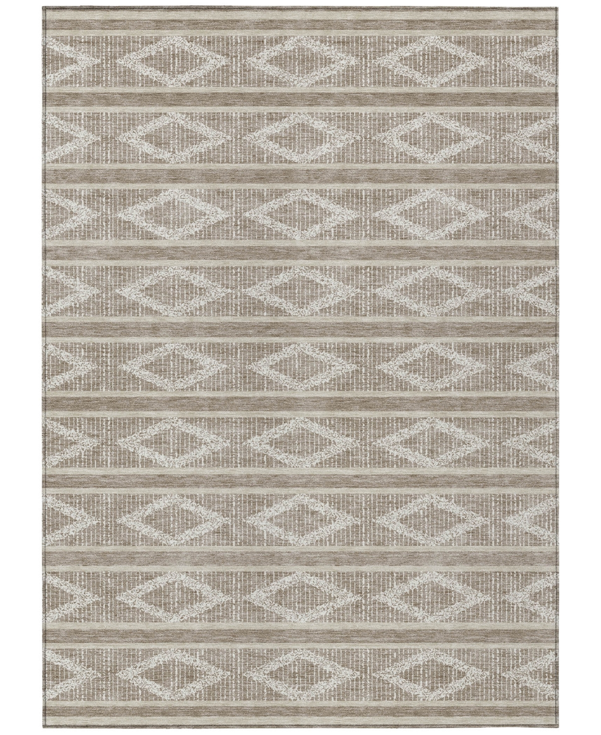 Addison Chantille Mahine Washable Acn1029 9'x12' Area Rug In Taupe