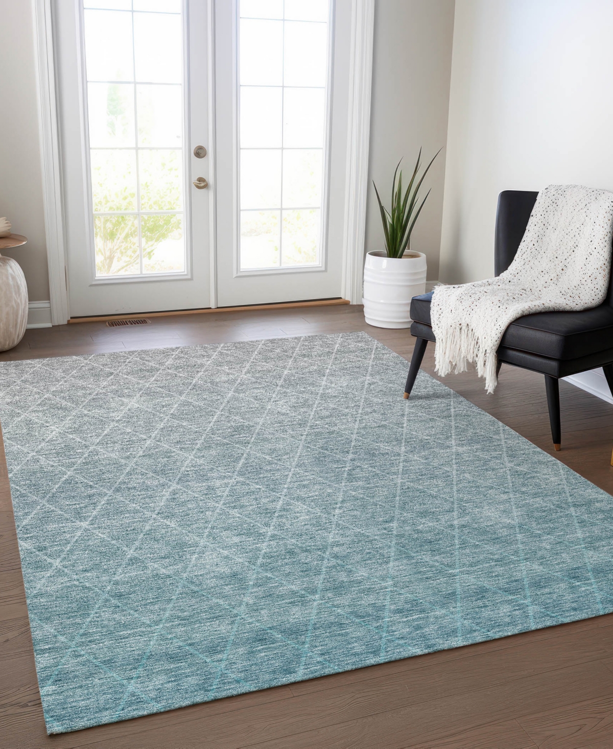 Addison Chantille Machine Washable Acn1175 5'x7'6" Area Rug In Teal