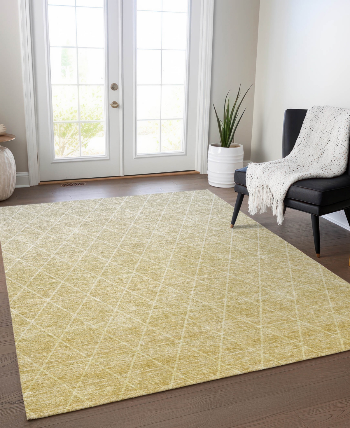 Addison Chantille Machine Washable Acn1175 2'6"x3'10" Area Rug In Wheat