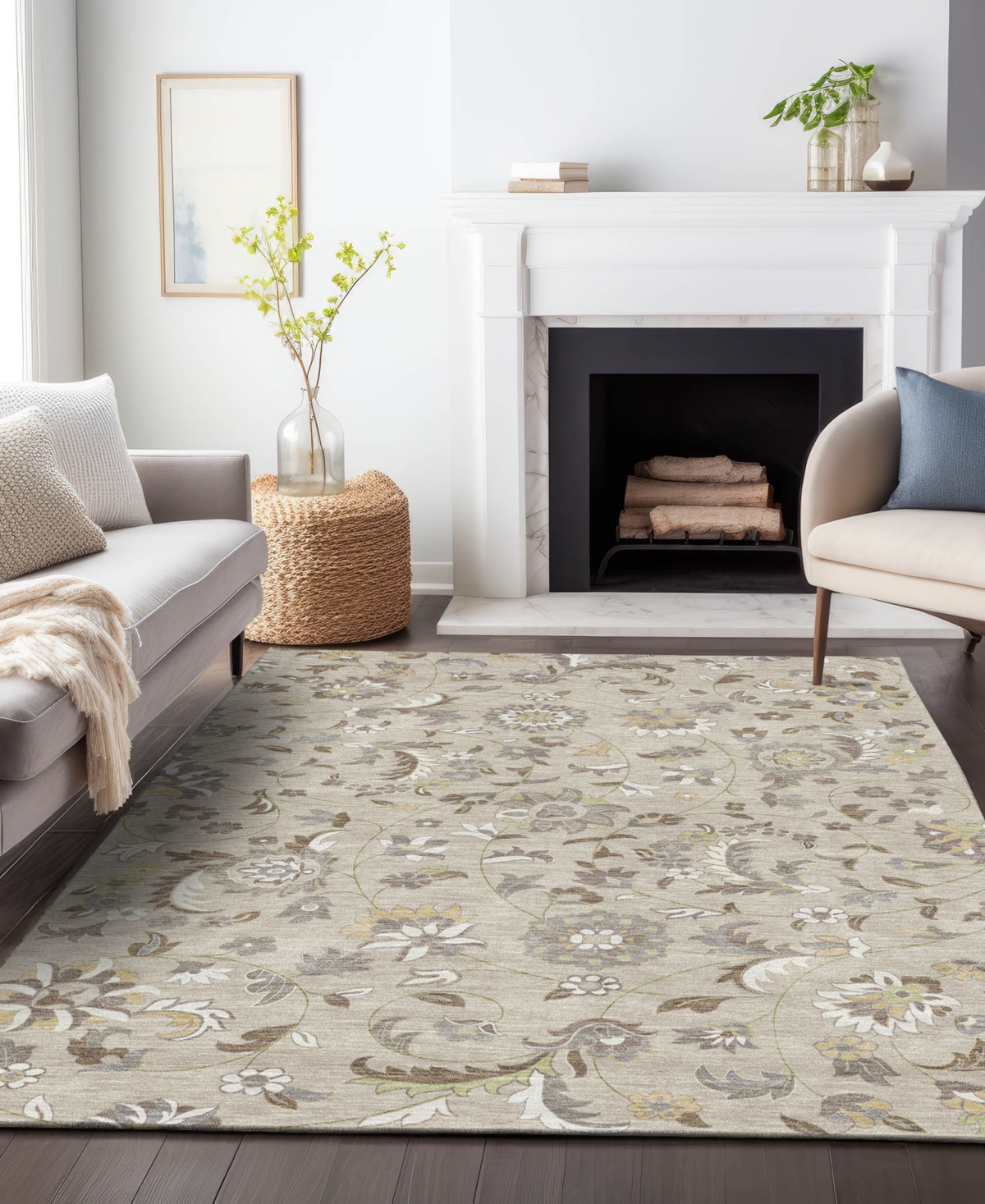 Addison Chantille Machine Washable Acn1006 9'x12' Area Rug In Beige