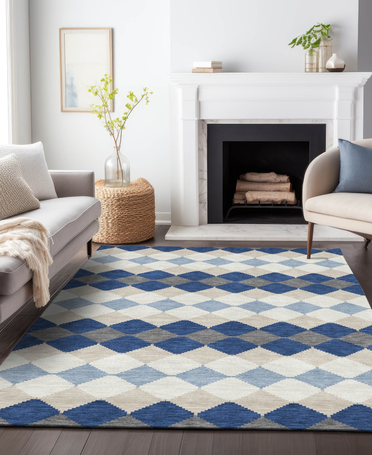 Addison Chantille Machine Washable Acn1007 2'6"x3'10" Area Rug In Navy
