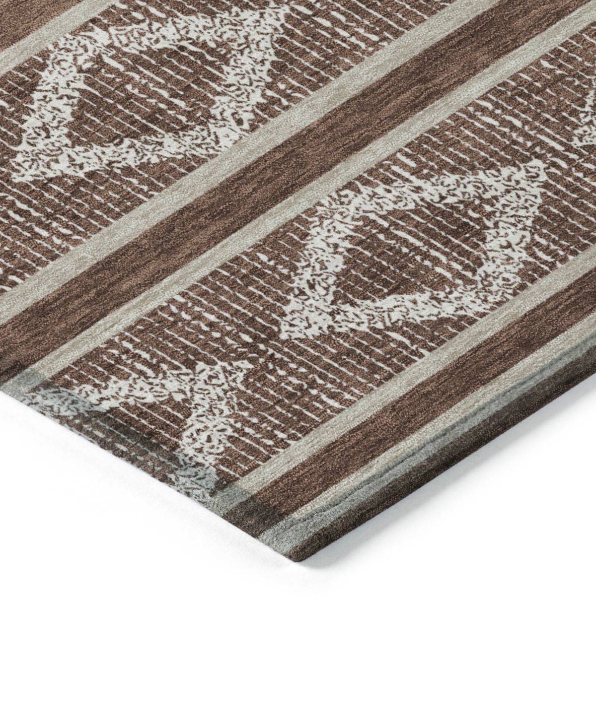 Addison Chantille Mahine Washable Acn1029 2'3"x7'6" Runner Area Rug In Brown