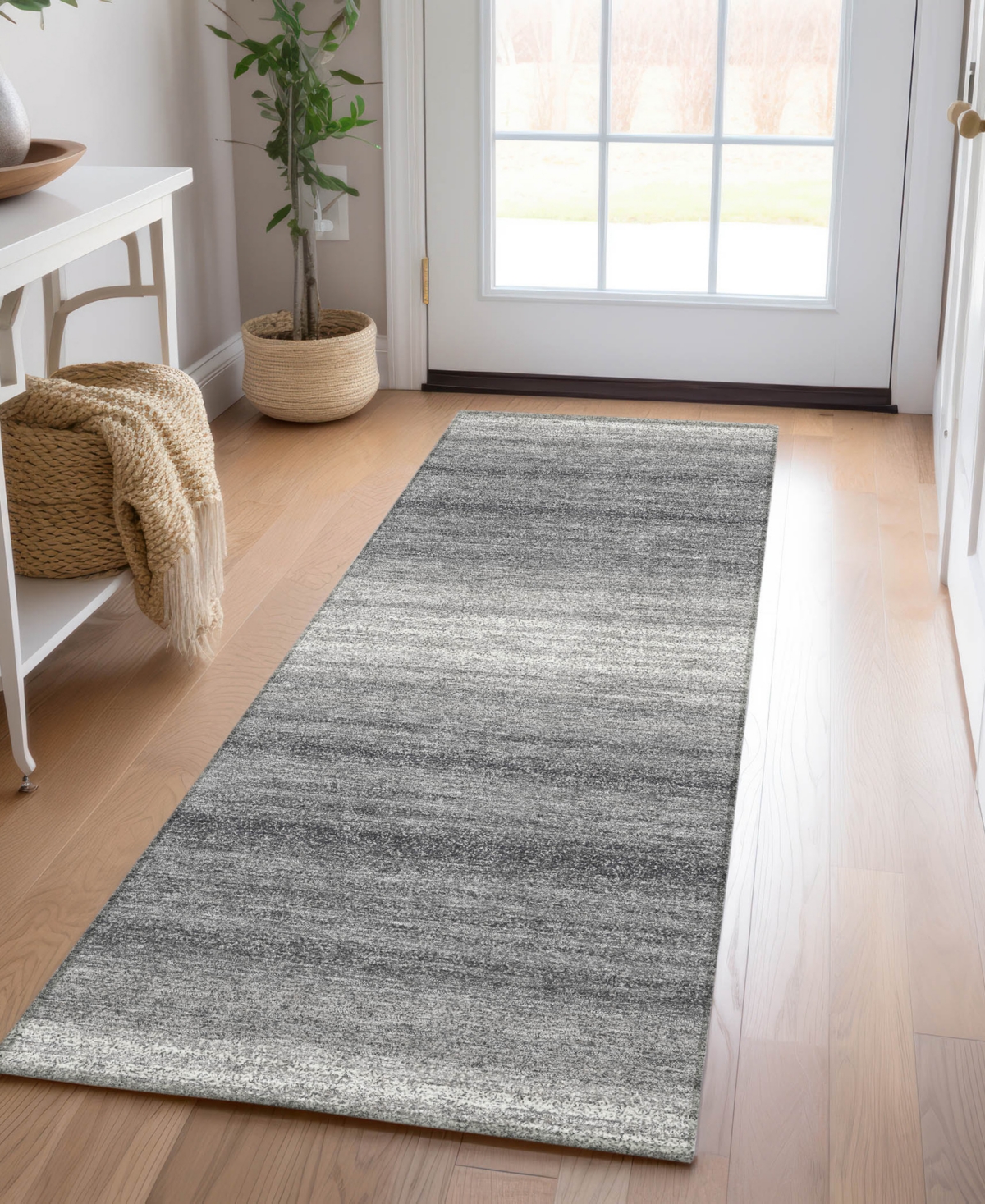 Addison Chantille Mahine Washable Acn1033 2'3"x7'6" Runner Area Rug In Gray
