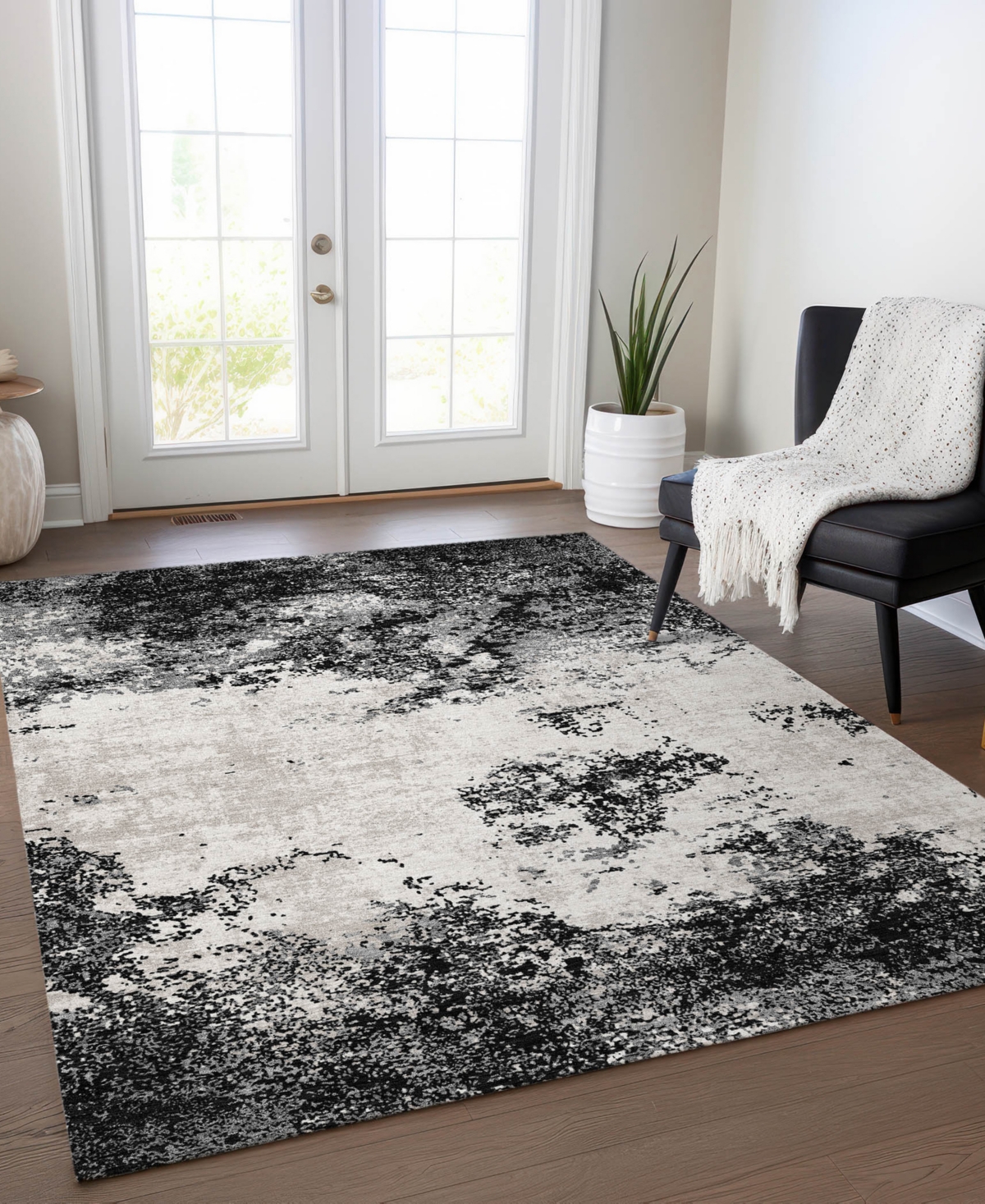 Addison Chantille Mahine Washable Acn1027 3'x5' Area Rug In Black