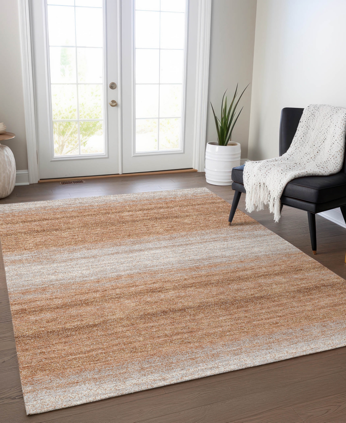 Addison Chantille Mahine Washable Acn1033 8'x10' Area Rug In Copper