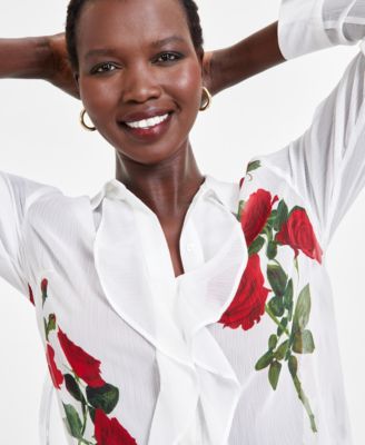 売れ筋商品|||スタイルアンドコー カットソー トップス レディース Women's Printed 3/4 Sleeve Eyelet Top, Exclusively at Macy's Neutral Floral Style & Co Petite Eyelet Summer Split-Neck Top, Exclusively