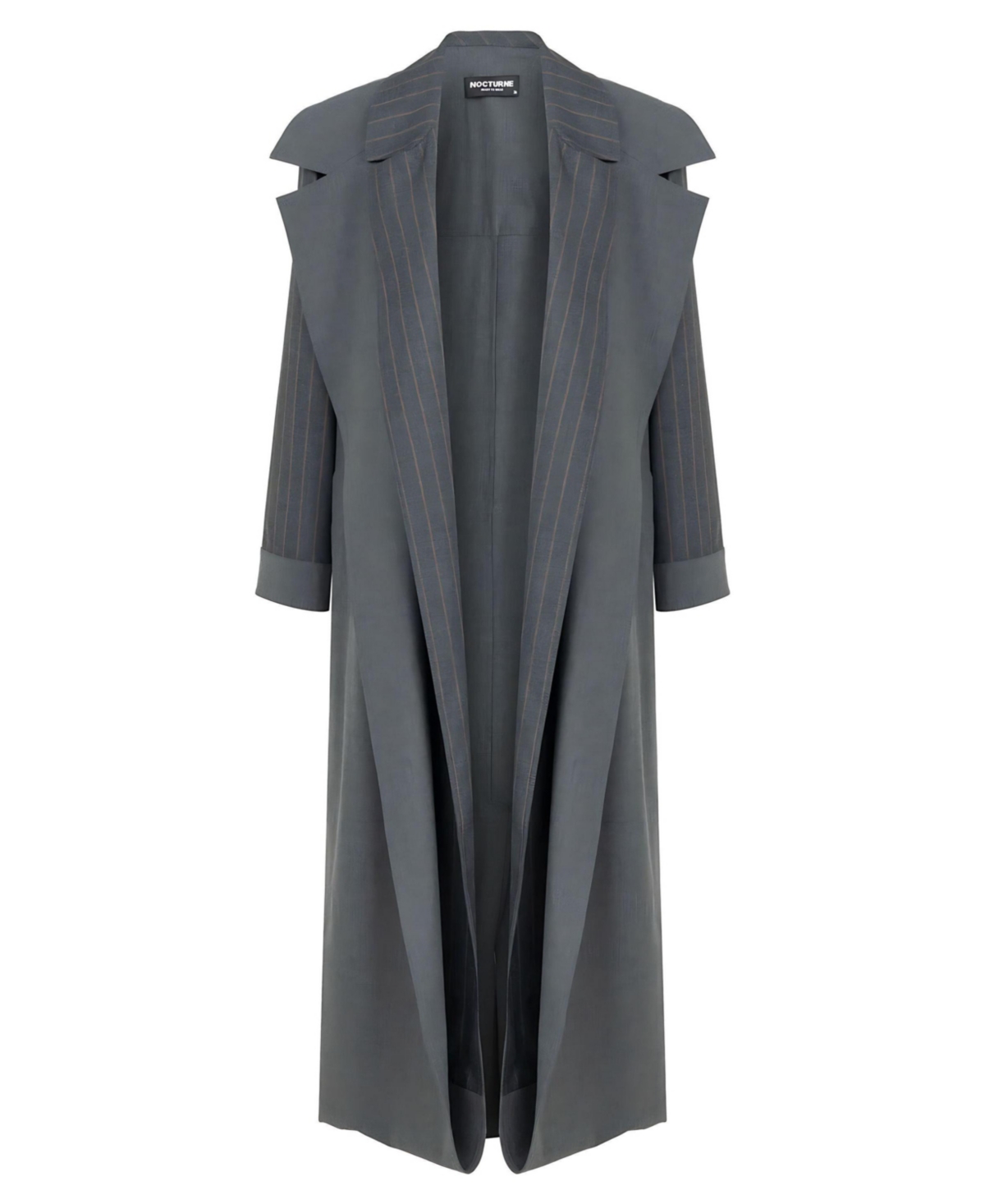 Nocturne Women's Striped Double Breasted Trench Coat