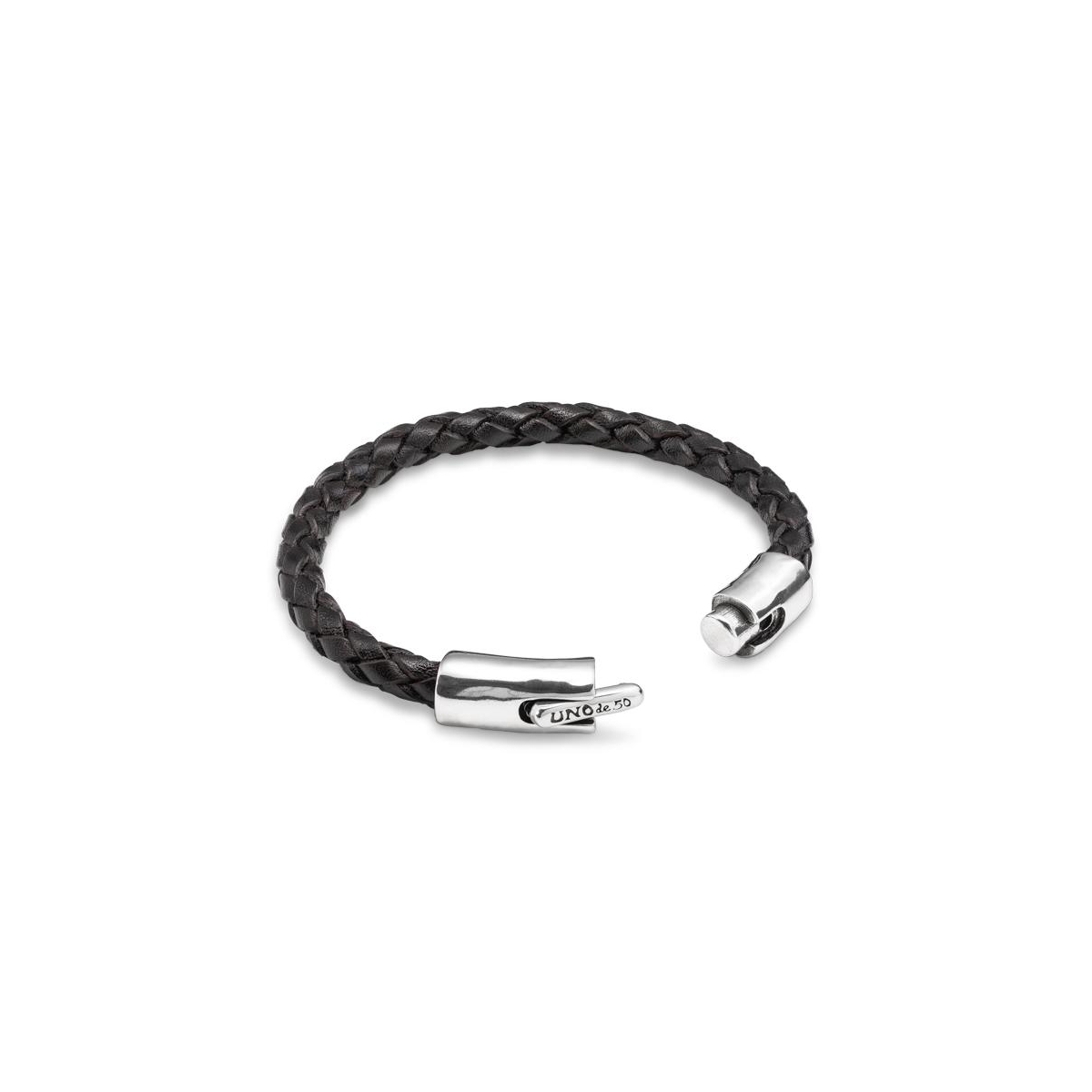 Unode50 Sterling Silver Cylindrical Spring Clasp Bracelet In Silver