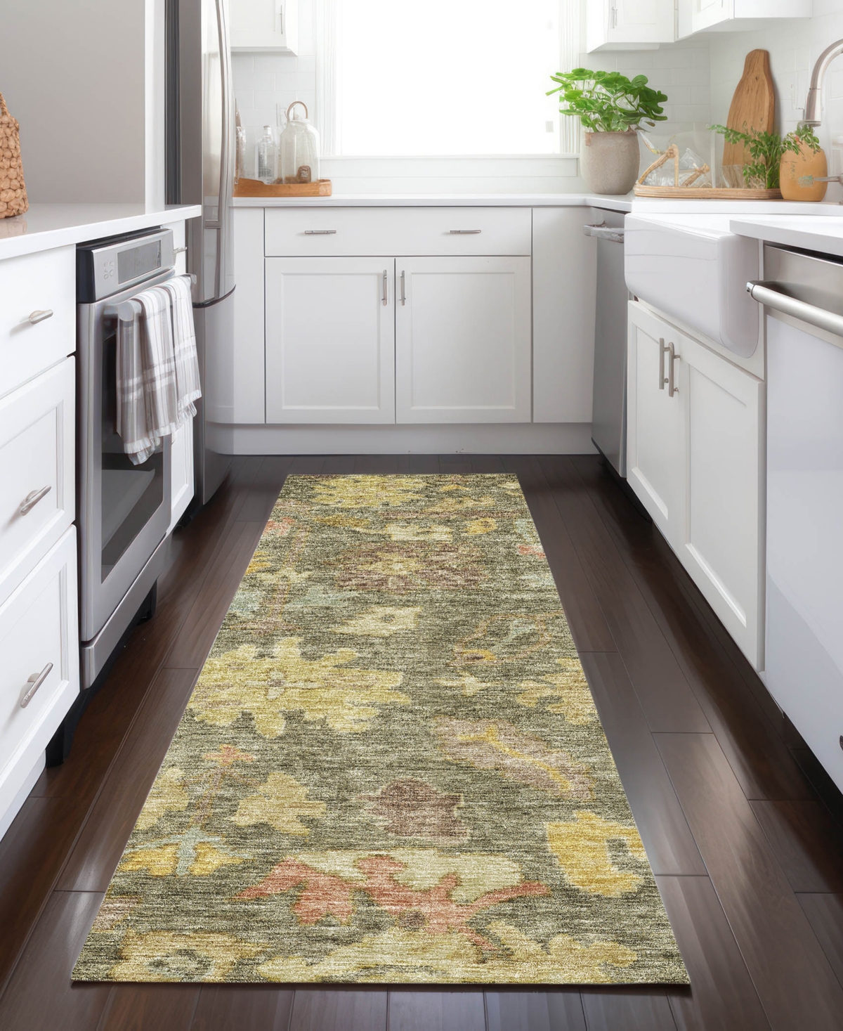 Shop Addison Chantille Machine Washable Acn1108 2'3''x7'6'' Runner Area Rug In Grass