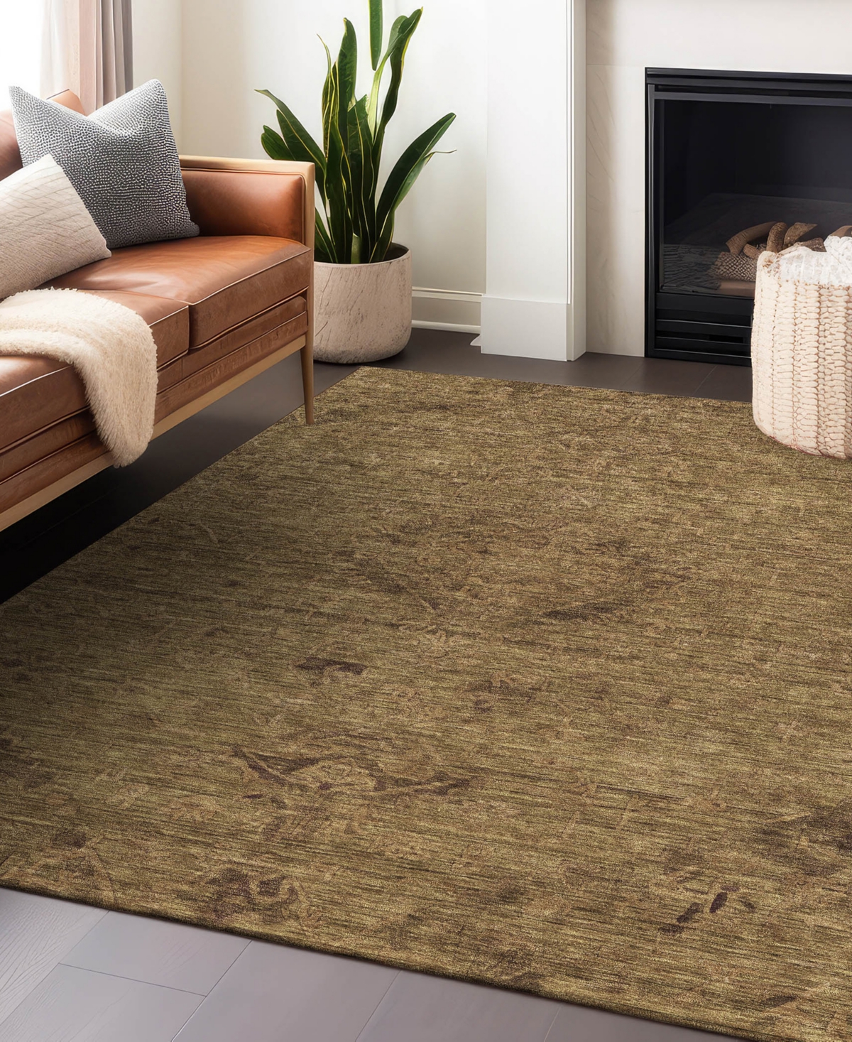 Addison Chantille Machine Washable Acn1111 3'x5' Area Rug In Brown