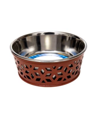 Set of 2 Stainless Steel Dog Bowls - Farmhouse Style, Durable & Non-Slip, Easy Clean Pet Feeder