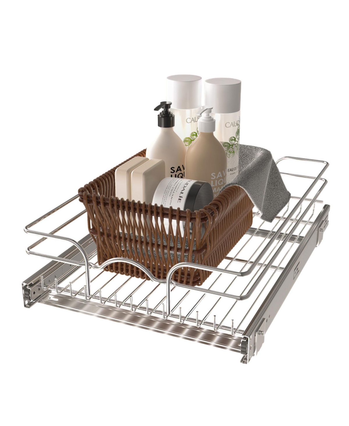 Kitchen Cabinet Pullout Shelf Organizer, 15 x 20 In, 5WB1-1520CR-1 - Silver