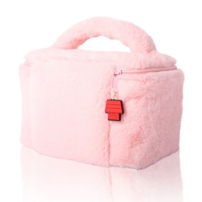 Snoopy Fluffy Cosmetic Bag for Travel - Soft Plush Toiletry Makeup Cosmetic Jewelry Pouch