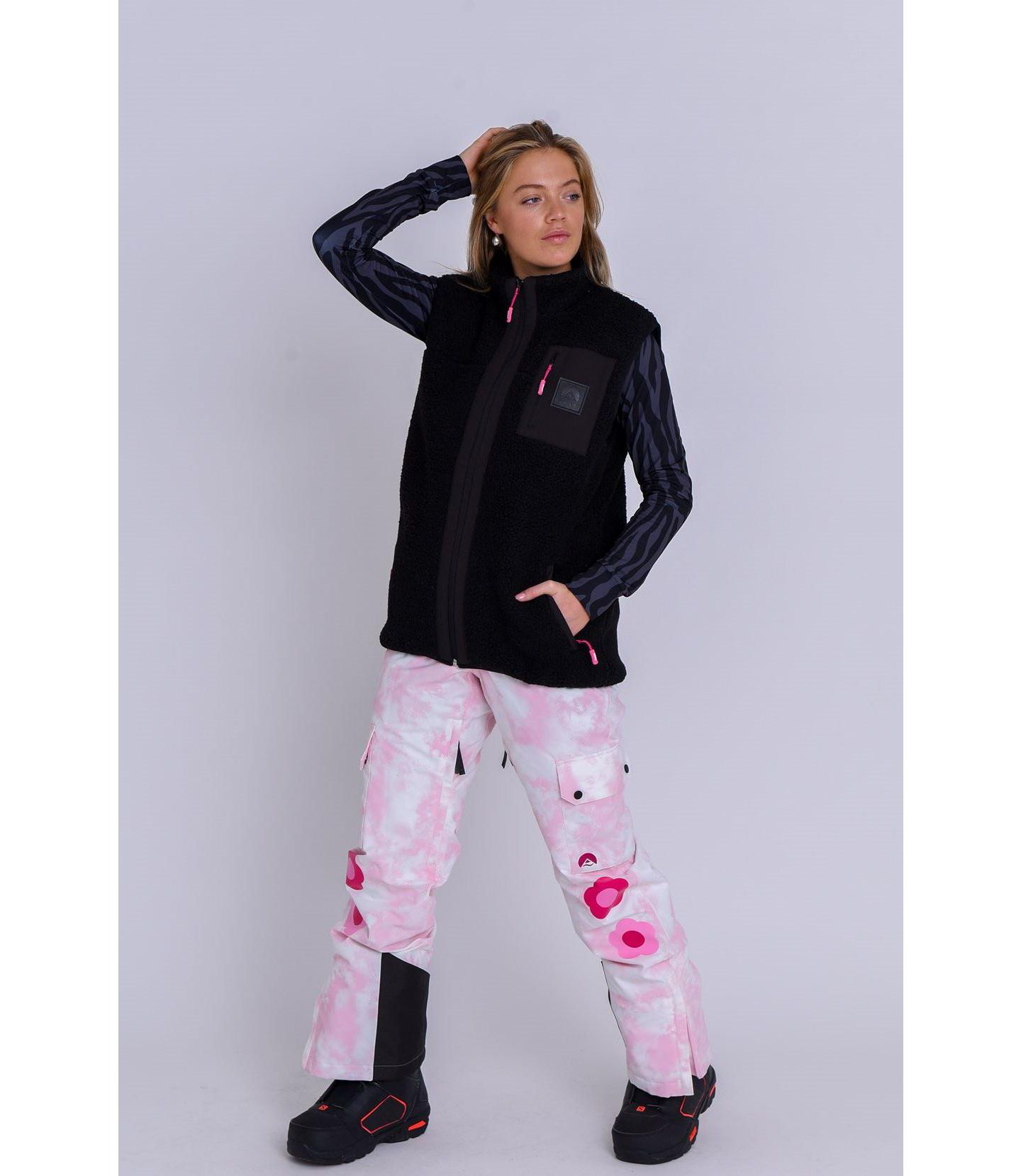 Женский жилет OOSC Method Sherpa Vest Dusky Pink, цвет: Чёрный — фото 2