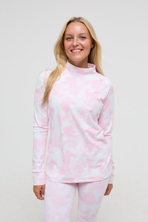 Женский топ OOSC Baselayer - Pink Signature Collection, цвет: Розовый / Белый