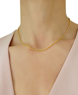 14k Gold Necklace, 16" Diamond-Cut Popcorn Chain (1-5/8mm)