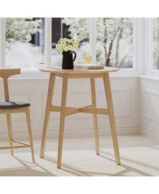 Natural Oak Counter Height Round Dining Table