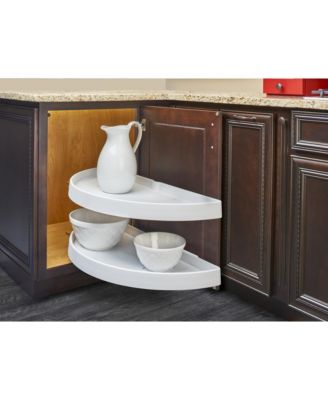 31" Lazy Susan Half-Moon Polymer Two-Tier Blind Cabinet 6882-31-11-570