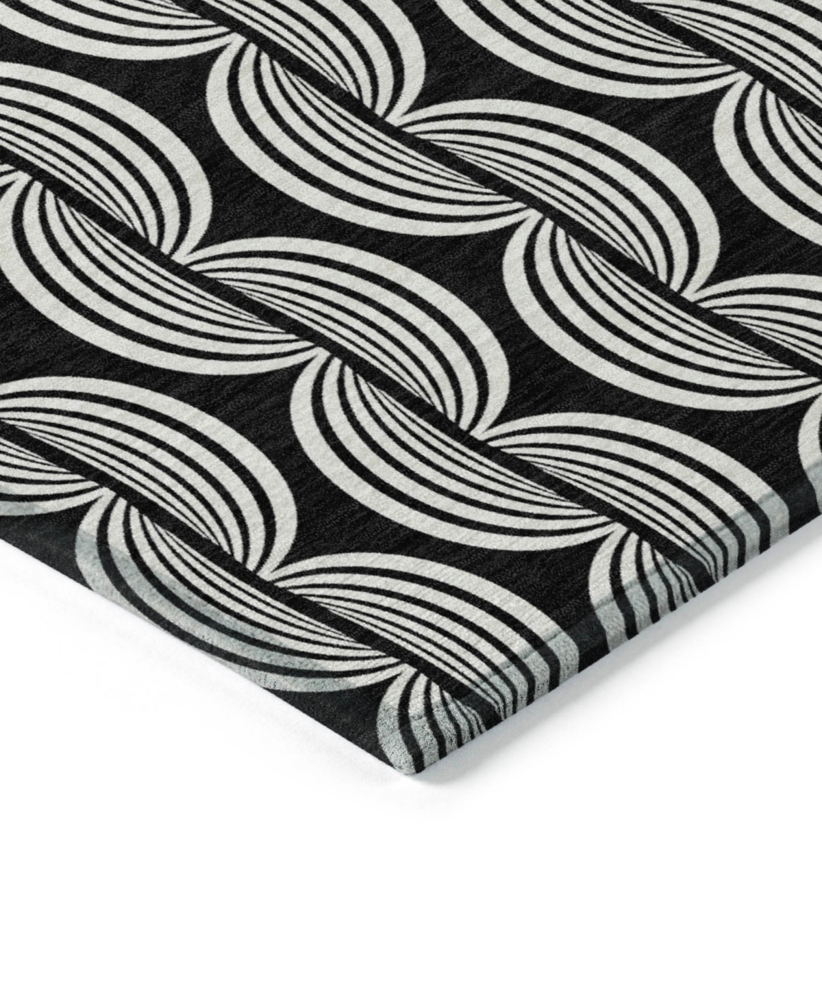 Addison Chantille Mahine Washable Acn1055 5'x7'6" Area Rug In Black