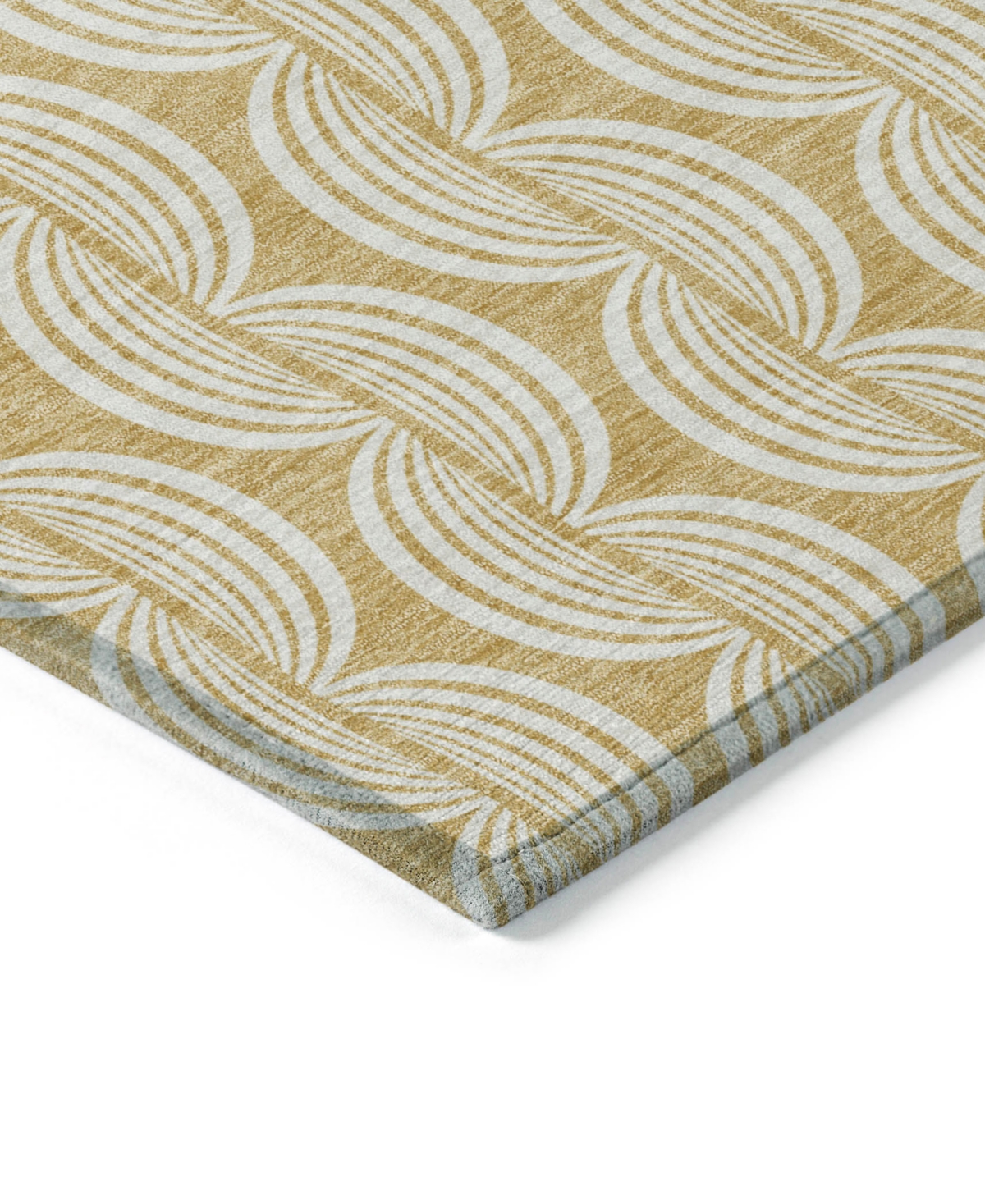 Addison Chantille Mahine Washable Acn1055 5'x7'6" Area Rug In Gold