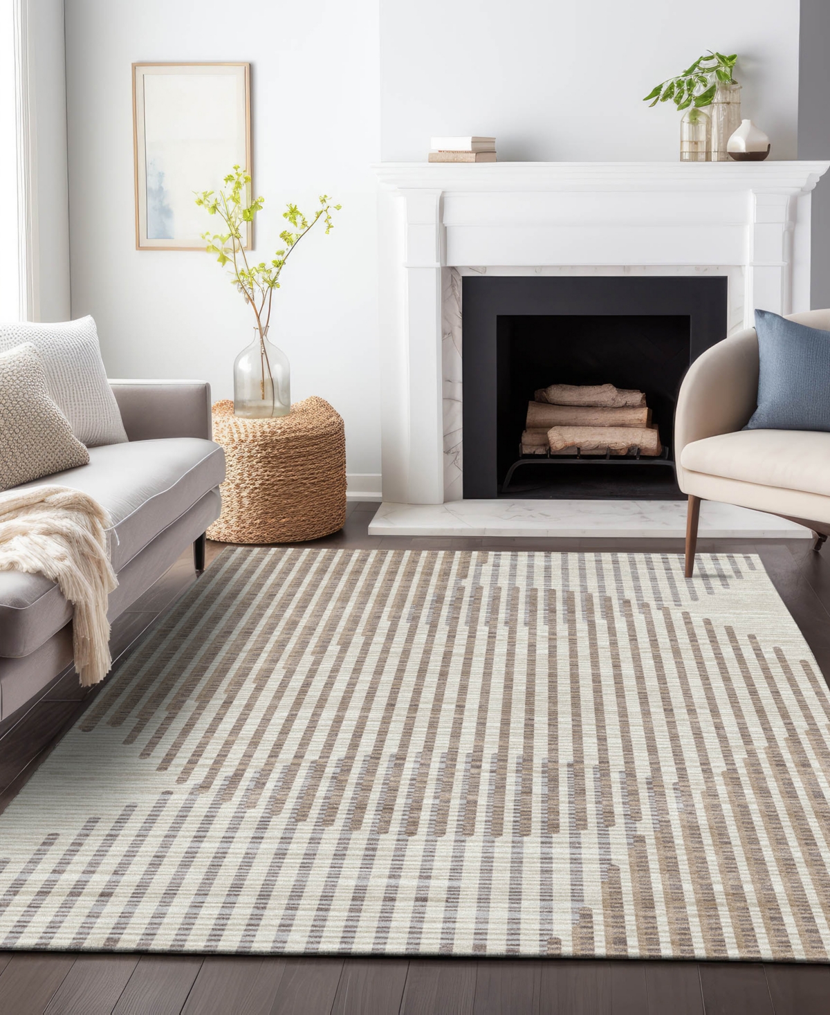 Addison Chantille Mahine Washable Acn1001 2'6"x3'10" Area Rug In Beige