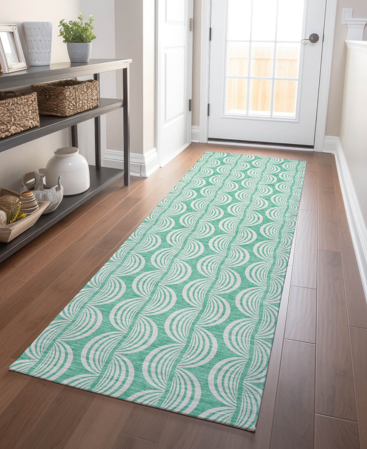 Addison Chantille Mahine Washable Acn1056 2'3"x7'6" Runner Area Rug In Mint