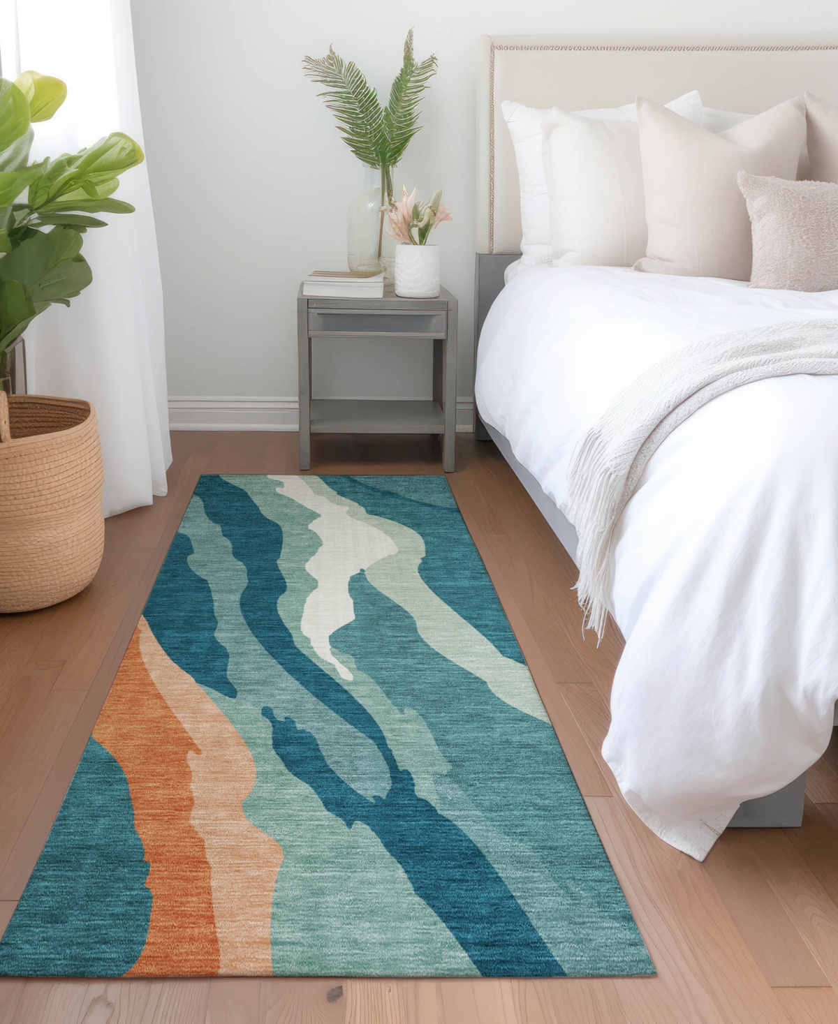 Addison Chantille Mahine Washable Acn1047 2'3"x7'6" Runner Area Rug In Teal