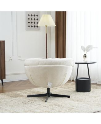 360 Swivel Club Chair with Removable Cushion (Beige)