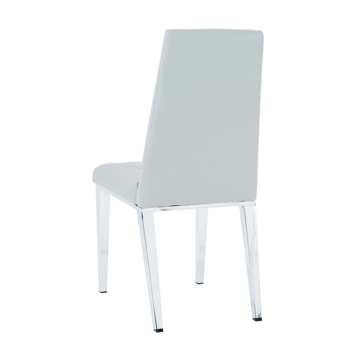 Streamdale Furniture Modern simple light luxury dining chair Light grey chair Family bedroom stool back Pu electroplated chair legs, suitable for kitc