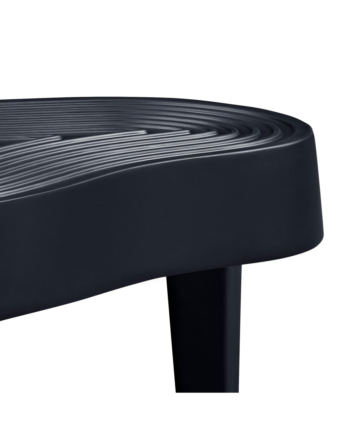 47.24''Fiberglass Clound Coffee Table for Living Room,Matte Black Relief Table front of the Sofa, Irregular Center Table for Apartment,No Need Assembl