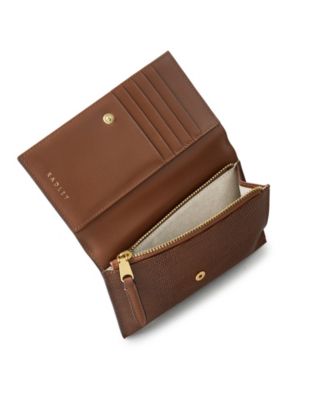 Oak Street Faux Lizard Flap Over Wallet