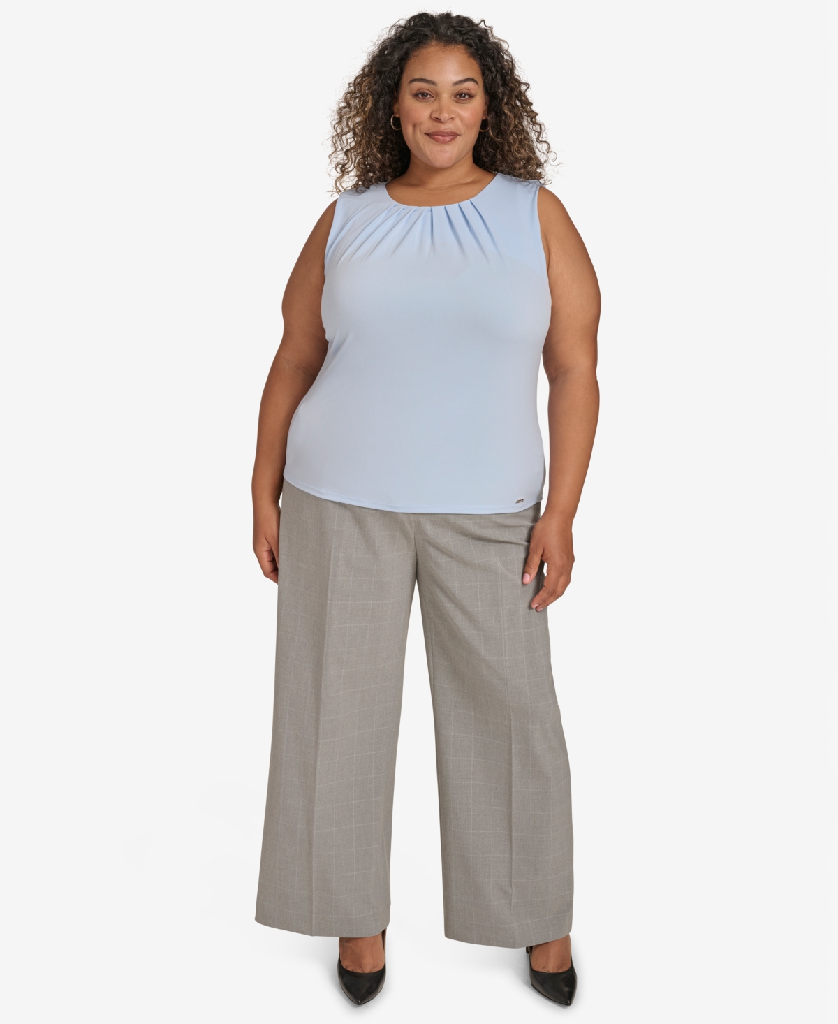 Calvin Klein Plus Size Pleat-Neck Camisole