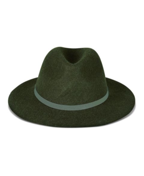 Женский головной убор Lucky Brand Wool Fedora Hat, цвет: Оливковый