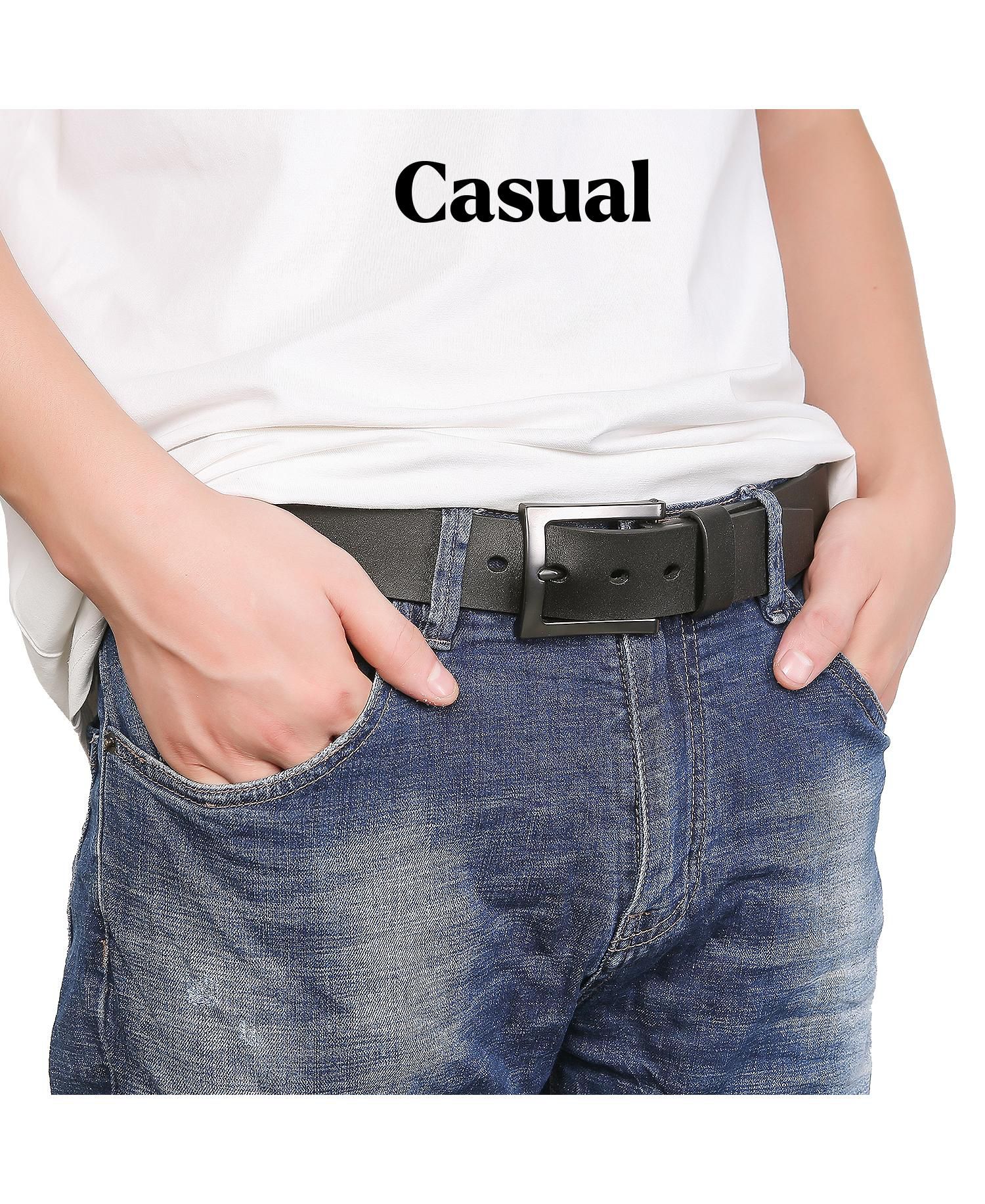 Mio Marino Men's Intrepid Casual Prong Belt