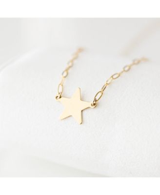 Non-Tarnishing Gold Filled Paperclip Chain With Gold Star Connector Necklace