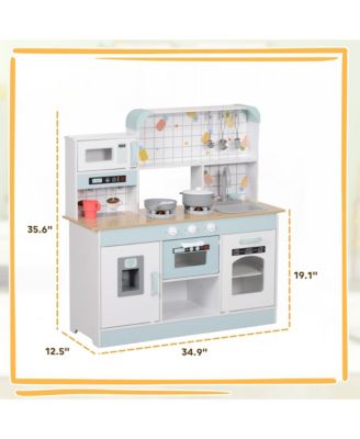 Play Kitchen with Machine, Ice Maker, Stove, Microwave