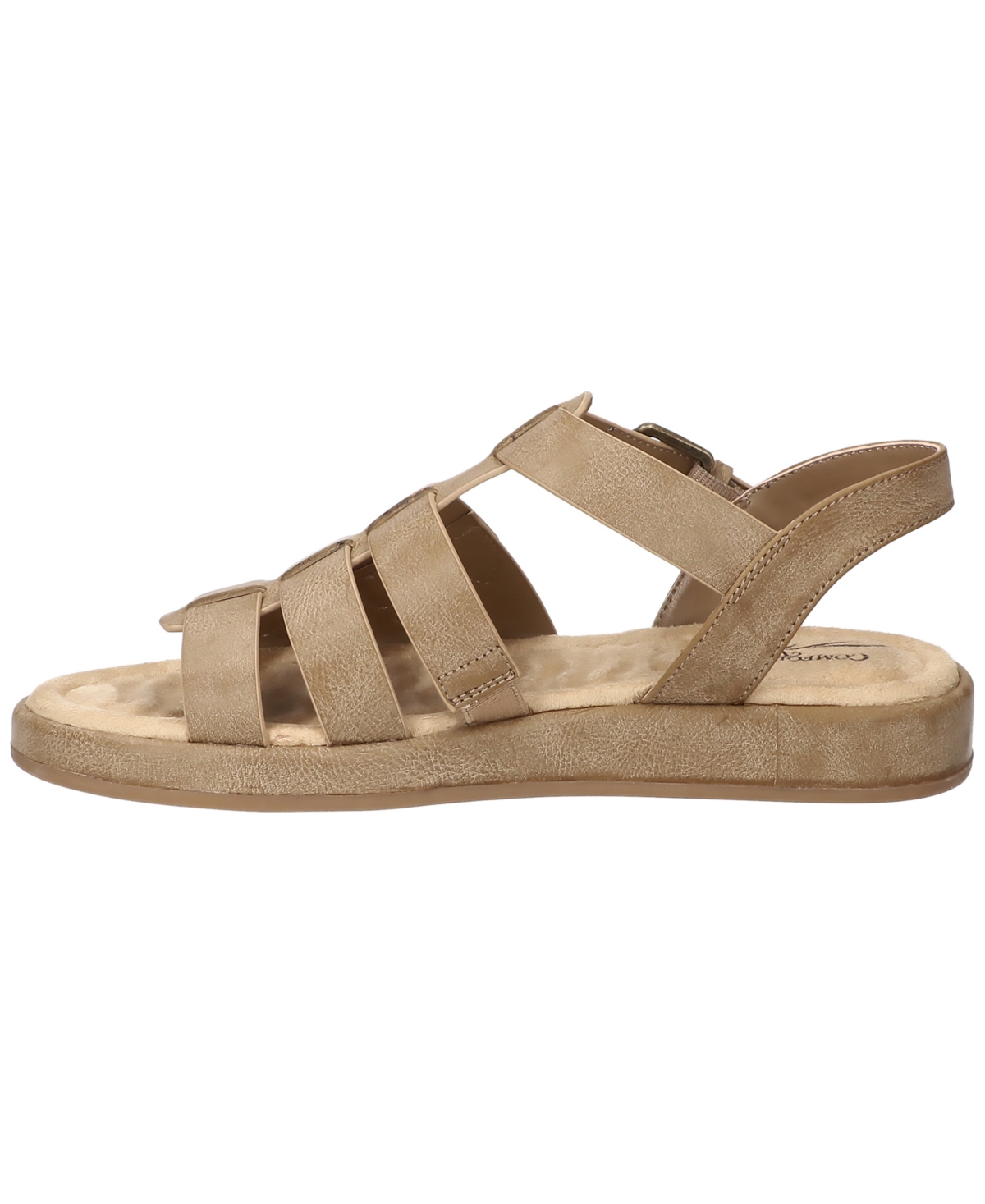 Shop Easy Street Women's Chirp Gladiator Buckle Sandals In Taupe