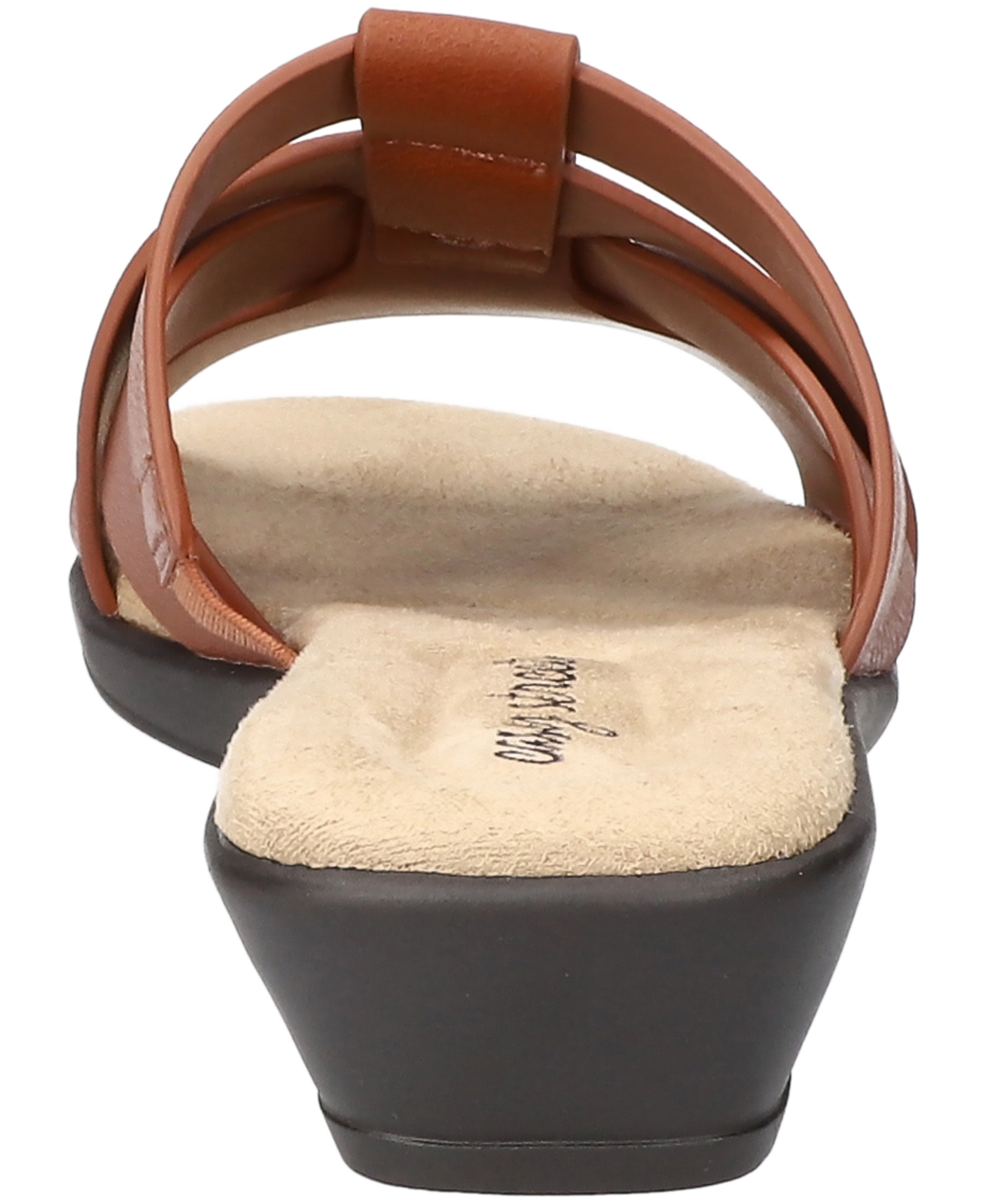 Shop Easy Street Women's Lakeport Comfort Slide Sandals In Cognac