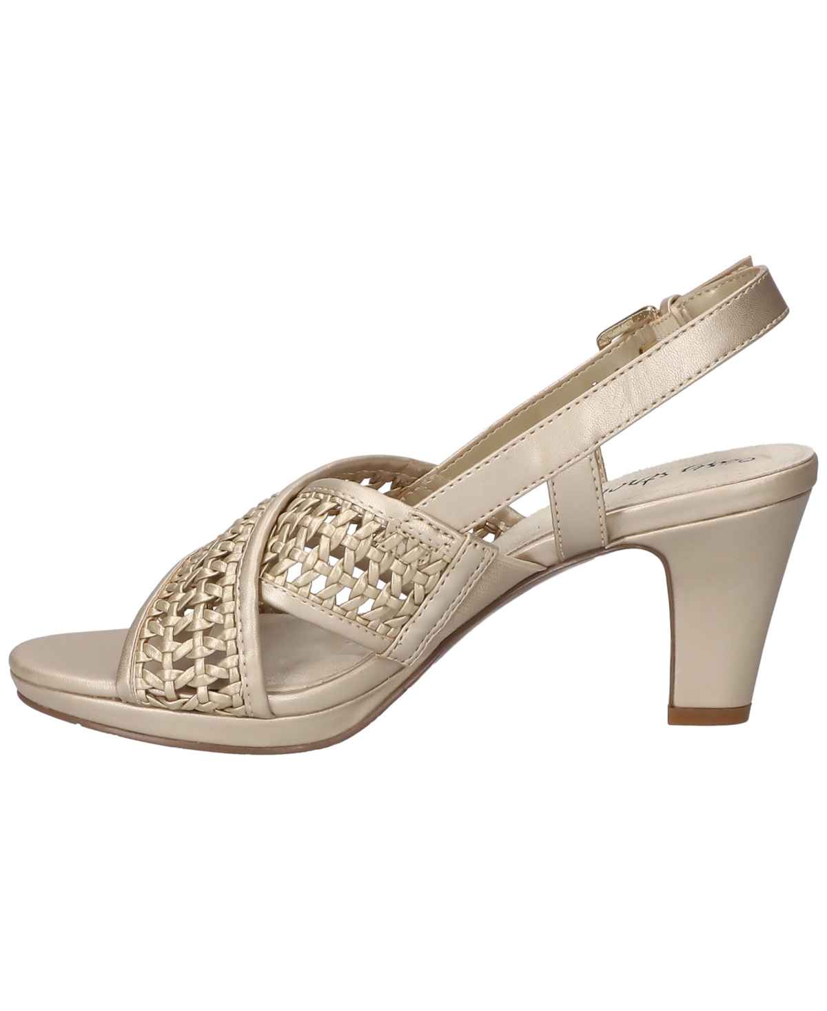 Shop Easy Street Women's Sol Dress Heel Sandals In Champagne