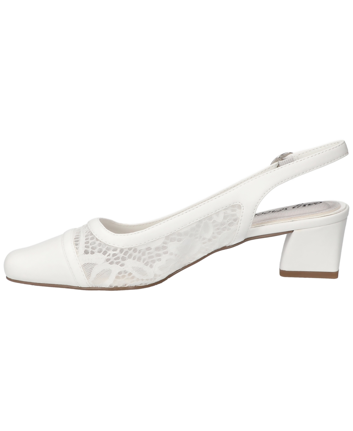 Shop Easy Street Women's Fortune Square Toe Slingback Pumps In White